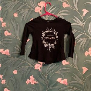 A black and white long sleeve shirt by Old Navy.